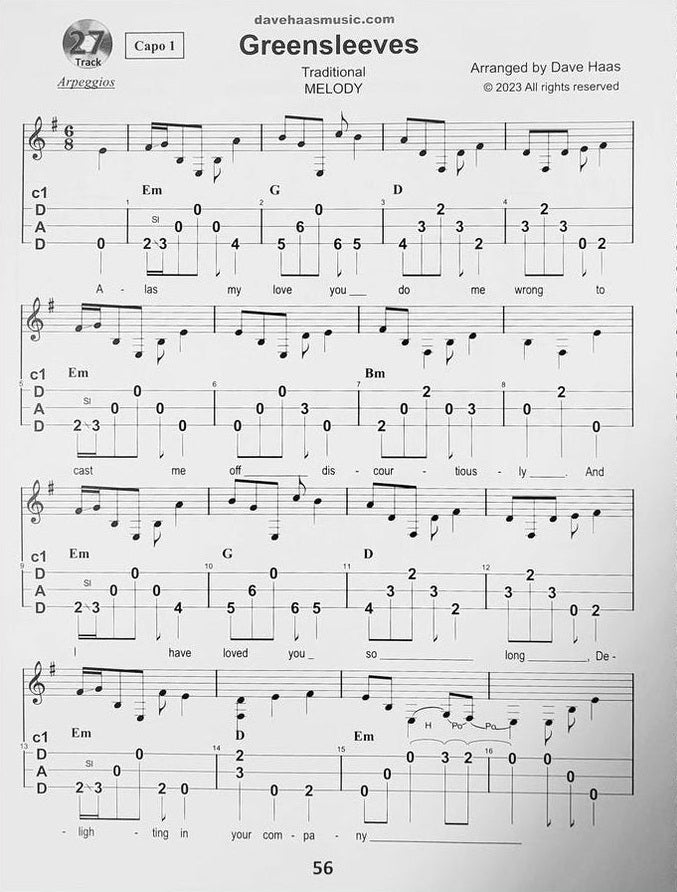 Dave Haas - Beautiful Arrangements, mountain dulcimer songbook, photo 5