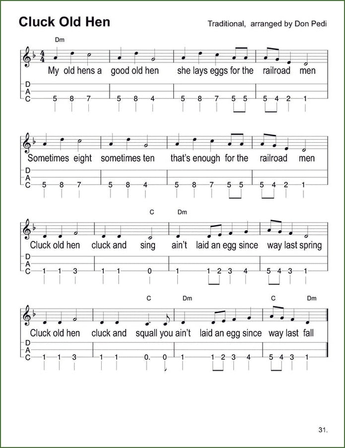 Don Pedi - Mountain Mother Goose: Old-Time Songs & Nursery Rhymes For All Ages, mountain dulcimer songbook, photo 4