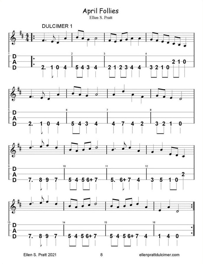 Ellen Pratt - Ensemble Arrangements For The Mountain Dulcimer, Volume 5, photo 4