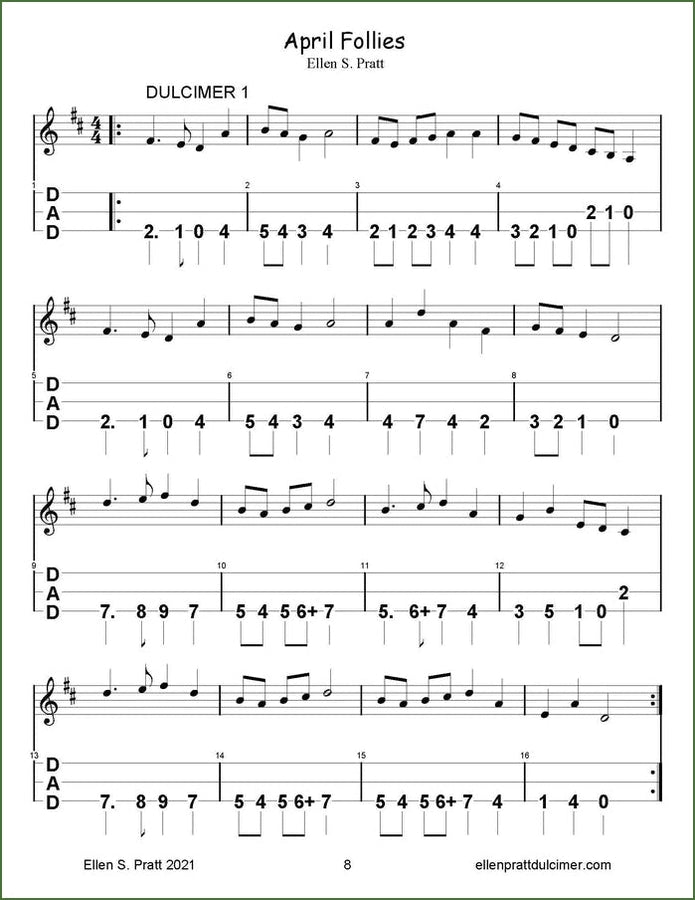 Ellen Pratt - Ensemble Arrangements For The Mountain Dulcimer, Volume 5, photo 4