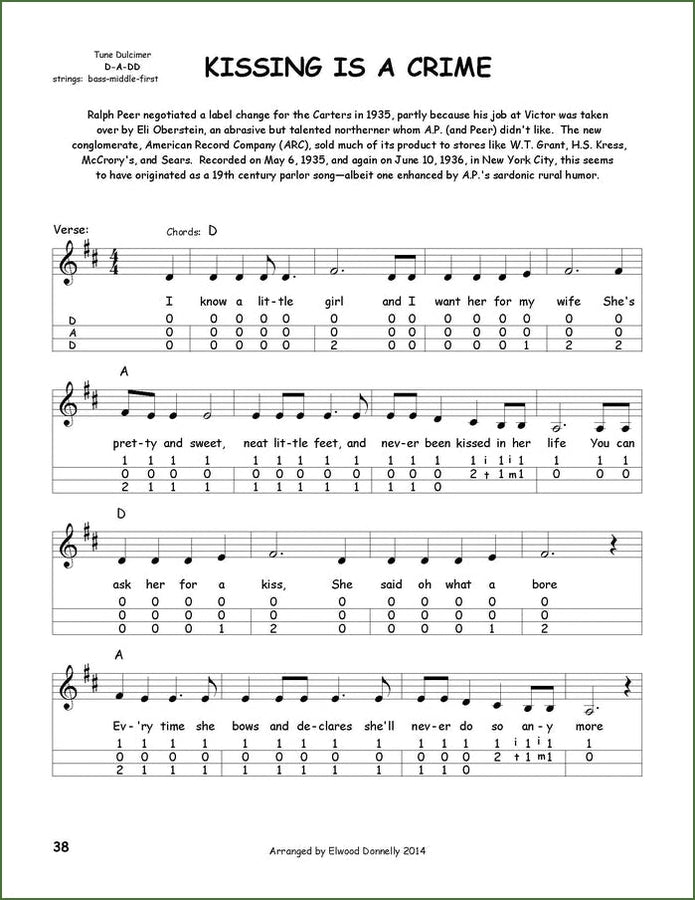 Elwood Donnelly - Such Singing You Will Hear: 35 Songs Of The Carter Family, mountain dulcimer songbook, photo 4