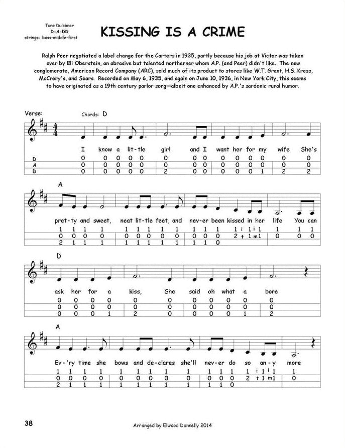 Elwood Donnelly - Such Singing You Will Hear: 35 Songs Of The Carter Family, mountain dulcimer songbook, photo 4