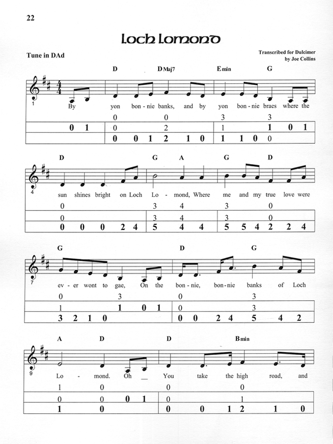 Joe Collins - Simply Celtic, mountain dulcimer songbook, photo 5