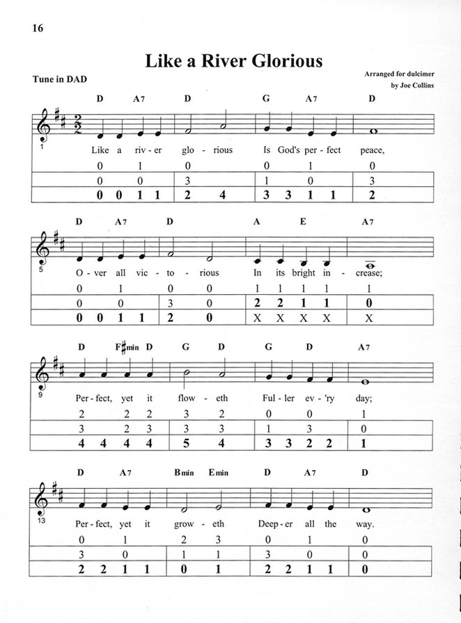 Joe Collins - Simply Hymns, DAD Version, mountain dulcimer songbook, photo 4