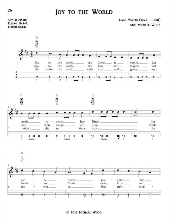 Michael Wood - A Dulcimer For Christmas: Traditional Christmas Tunes For Mountain Dulcimer, DAA Version, photo 4