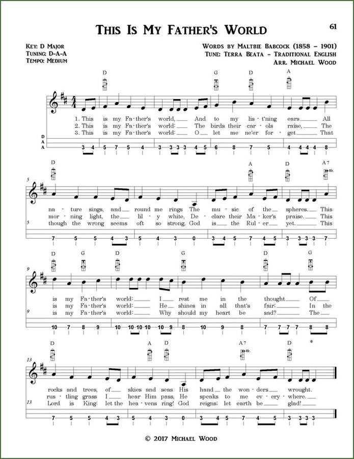 Michael Wood - A Dulcimer Hymn Collection: Traditional Hymns And Spirituals For Mountain Dulcimer, DAA Version, photo 6