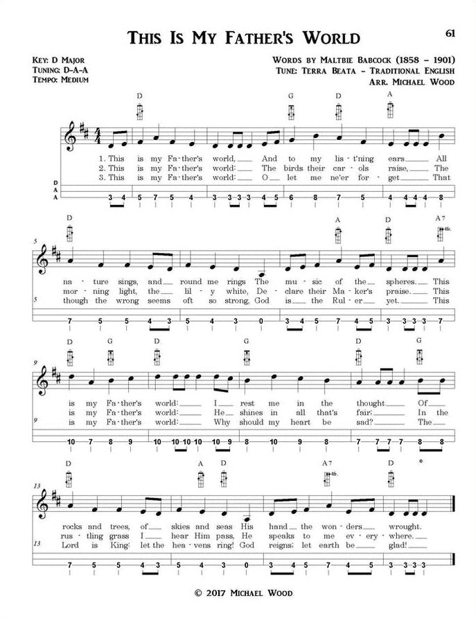 Michael Wood - A Dulcimer Hymn Collection: Traditional Hymns And Spirituals For Mountain Dulcimer, DAA Version, photo 6