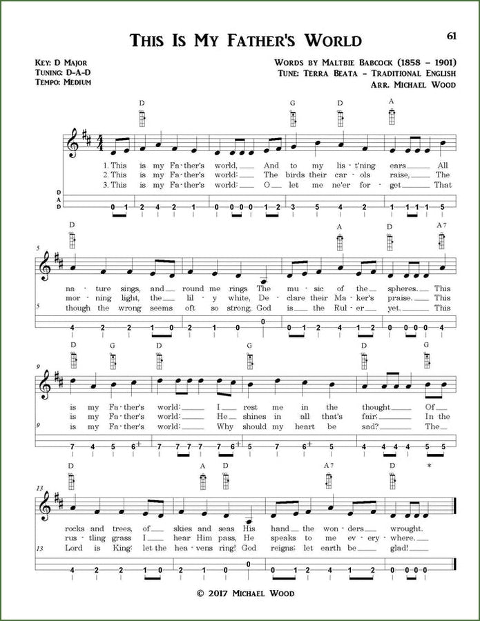 Michael Wood - A Dulcimer Hymn Collection: Traditional Hymns And Spirituals For Mountain Dulcimer, DAD Version, photo 6
