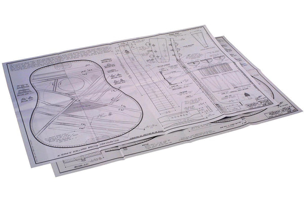 "Dreadnought" Style 6 String Acoustic Guitar Plan-Folkcraft Instruments