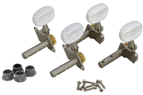open gear tuners Folkcraft® Machine Heads, Open Gear, Pearloid Button, Four Pack