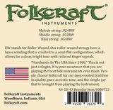 Folkcraft® Mountain Dulcimer String Set, Bass, Ball Ends (.024"RW .032"RW .054"RW)-Folkcraft Instruments