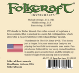 Folkcraft® Mountain Dulcimer String Set, Loop Ends (.011" .011" .013" .024"RW)-Folkcraft Instruments