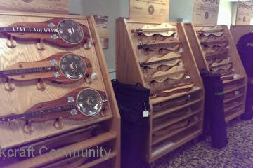 shop built dulcimer display racks