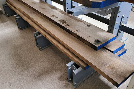 10-foot plank of wood Jim Ash chose to make dulcimer scroll heads from