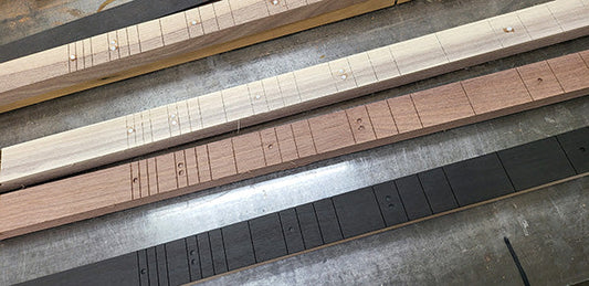 folkcraft dulcimer fretboards under construction