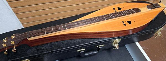 Folkcraft Custom series teardrop dulcimer which got a brand new Fishman onboard pickup installed this week