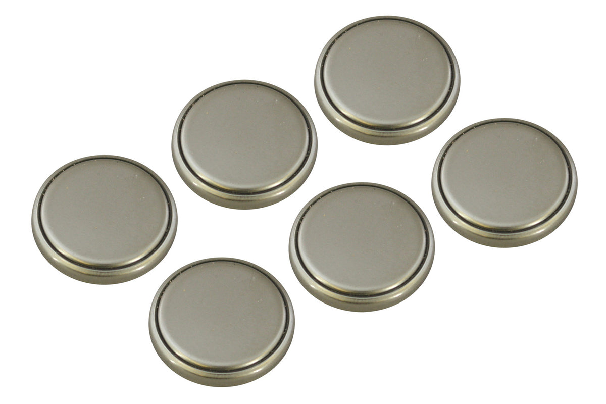 Batteries For Clip-On Electronic Tuners, CR2032, Package Of Six