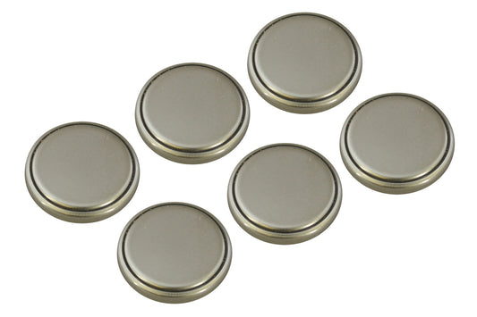 Batteries For Clip-On Electronic Tuners, CR2032, Package Of Six
