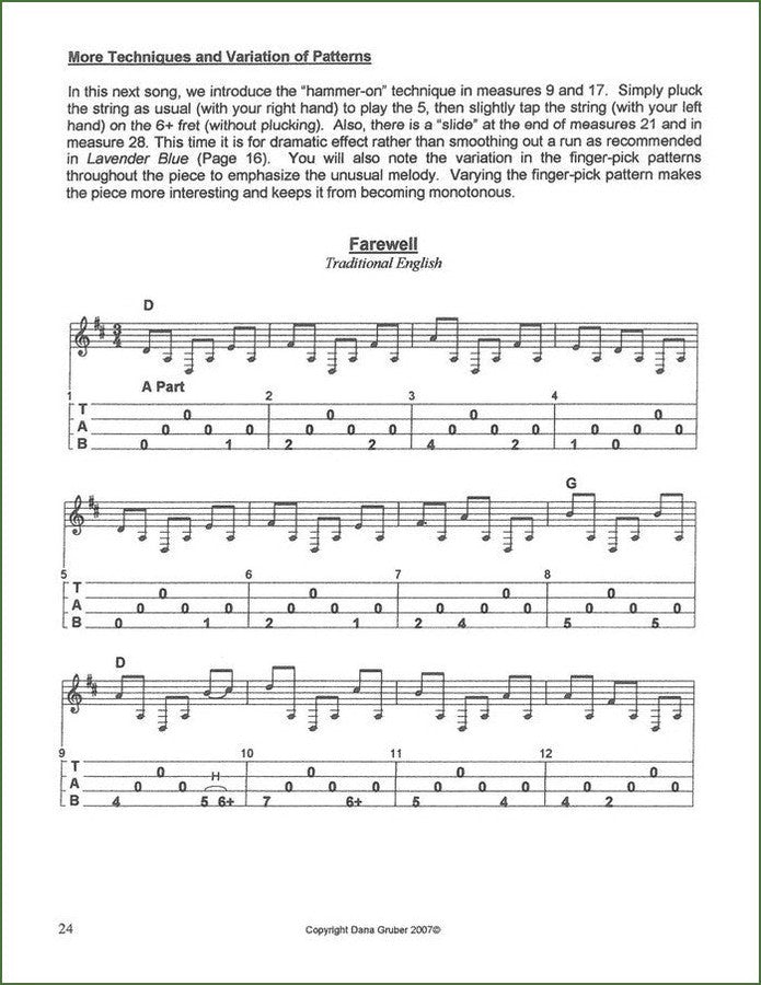 Dana Gruber - Finger-Pick Style Playing, mountain dulcimer songbook, photo 3