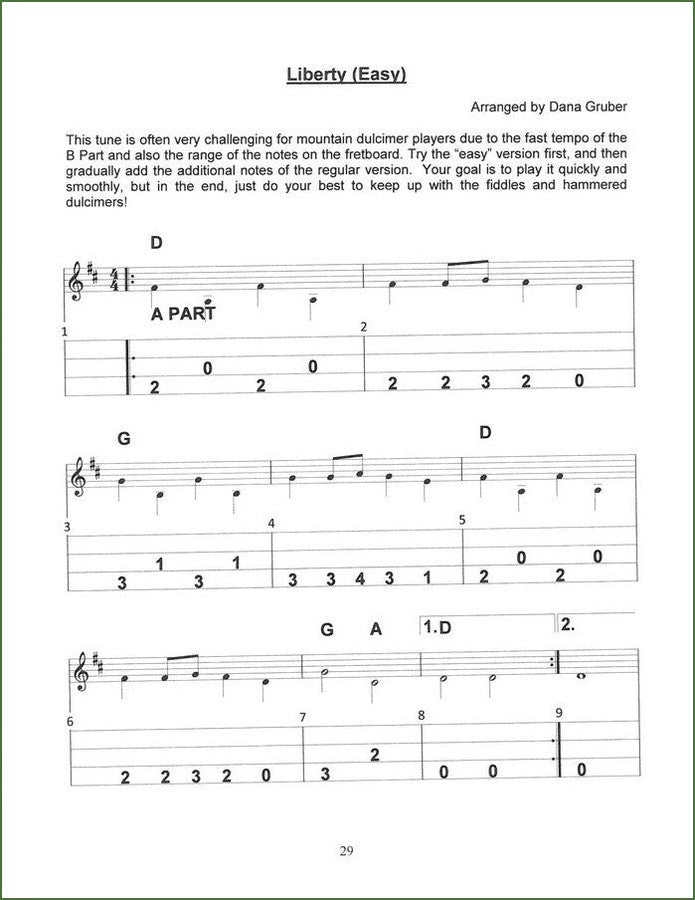 Dana Gruber - The Pickin' Porch, mountain dulcimer songbook, photo 4