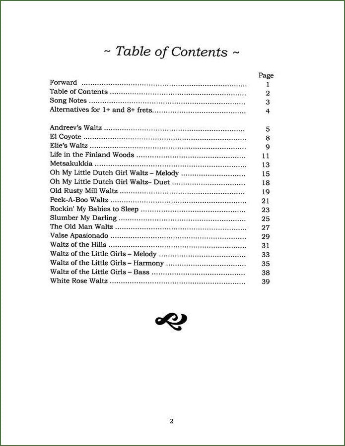 Dana Gruber - Waltzes, mountain dulcimer songbook, photo 2