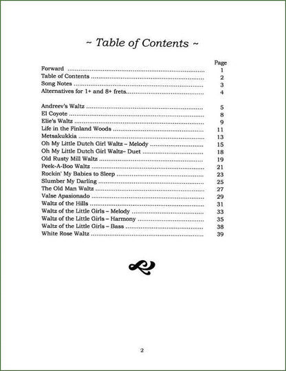 Dana Gruber - Waltzes, mountain dulcimer songbook, photo 2