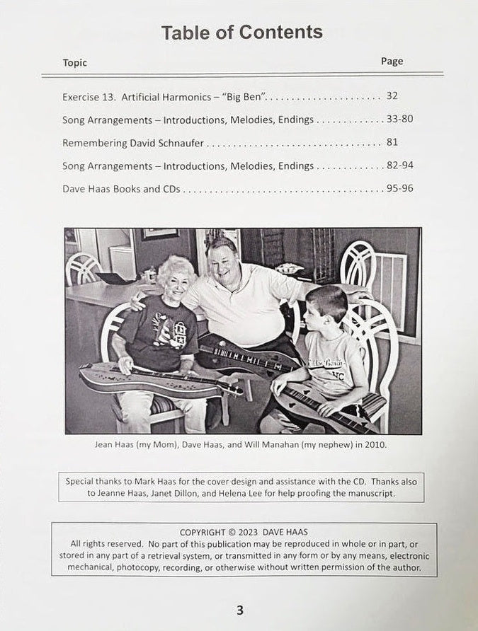Dave Haas - Beautiful Arrangements, mountain dulcimer songbook, photo 3