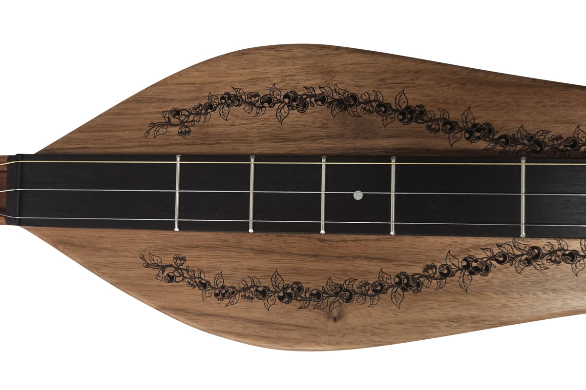 FolkRoots H Series mountain dulcimer, mahogany body, butternut top, photo 5