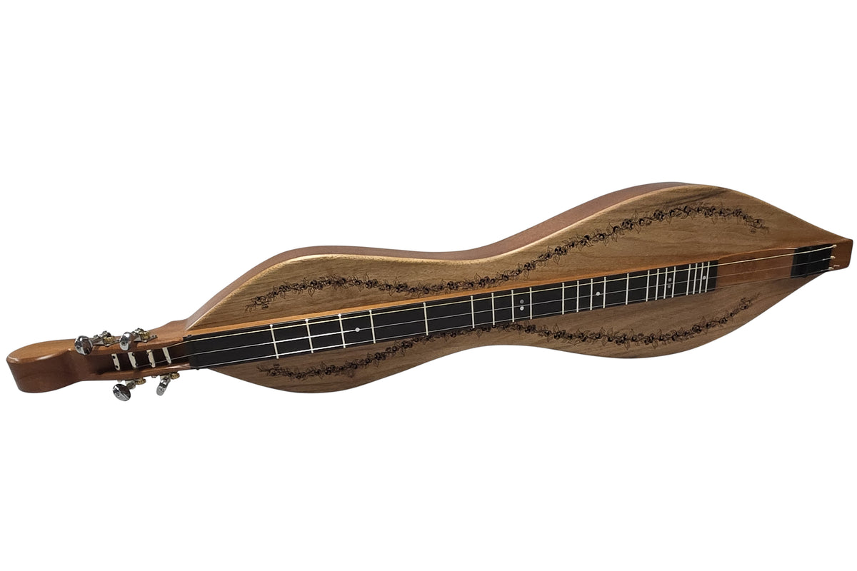 FolkRoots H Series mountain dulcimer, mahogany body, butternut top