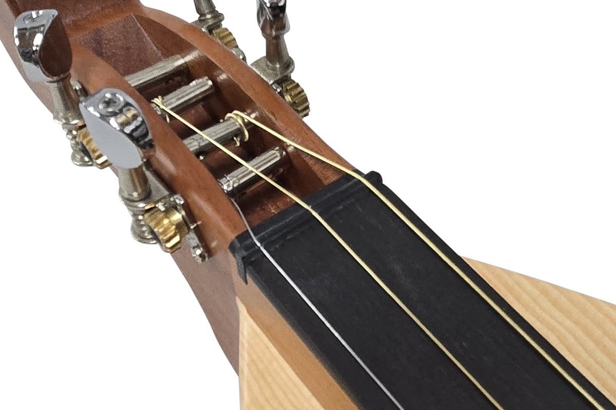 FolkRoots H Series baritone mountain dulcimer, mahogany body, spruce top, photo 3
