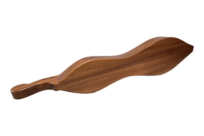 FolkRoots H Series mountain dulcimer, mahogany body, spruce top, back view