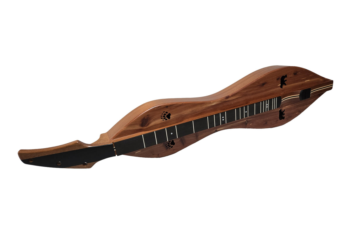 Folkcraft Custom Series mountain dulcimer, mahogany body, cedar top, front view