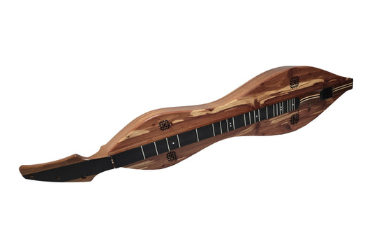 Folkcraft Custom Series mountain dulcimer, mahogany body, cedar top, front view