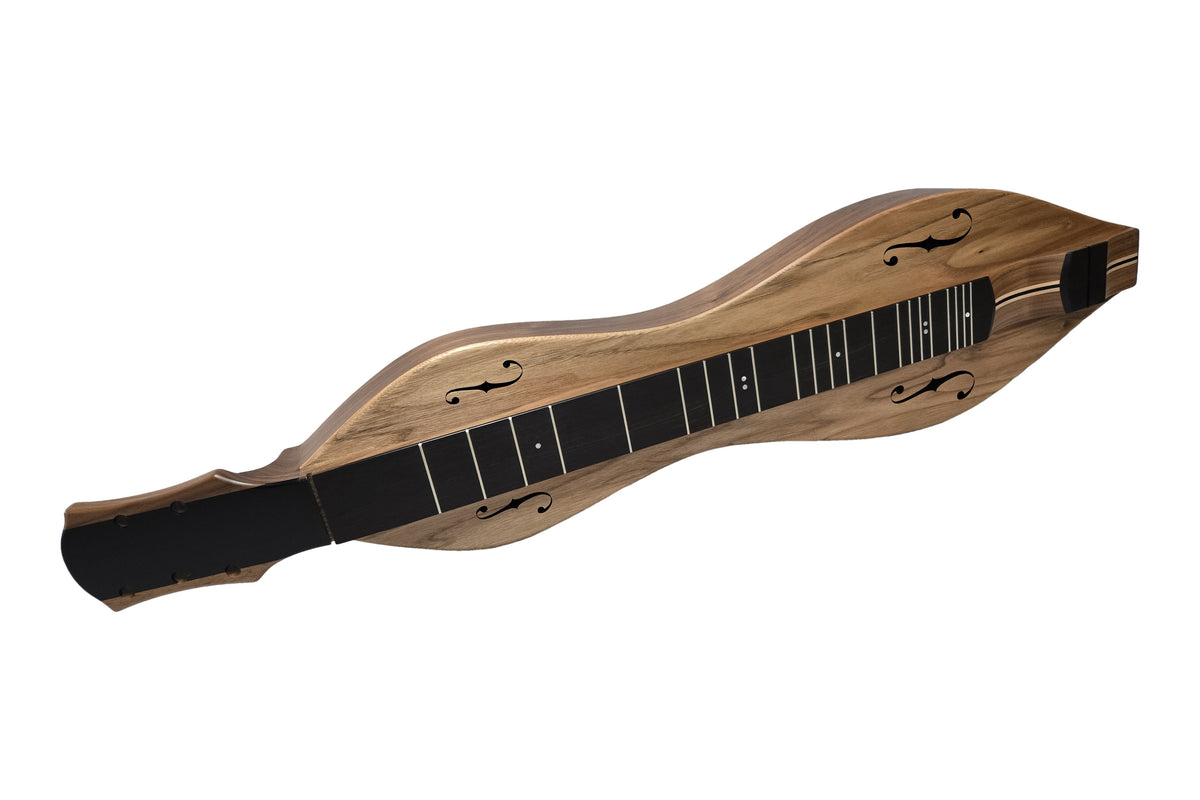 Folkcraft Custom Series MaxDAD mountain dulcimer, walnut body, butternut top, front view