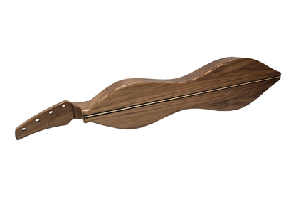 Folkcraft Custom Series mountain dulcimer, walnut body, pine top, back view