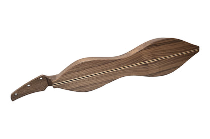 Folkcraft Custom Series mountain dulcimer, walnut body, pine top, back view
