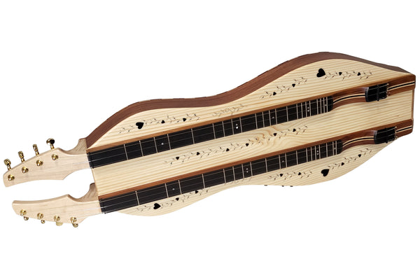 Folkcraft® Double Neck Dulcimer, Mahogany Body, Spruce Top