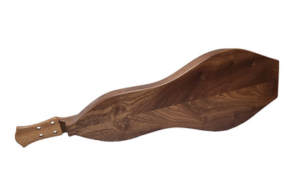 Folkcraft DulciVox mountain dulcimer, mahogany body, spruce top, back view