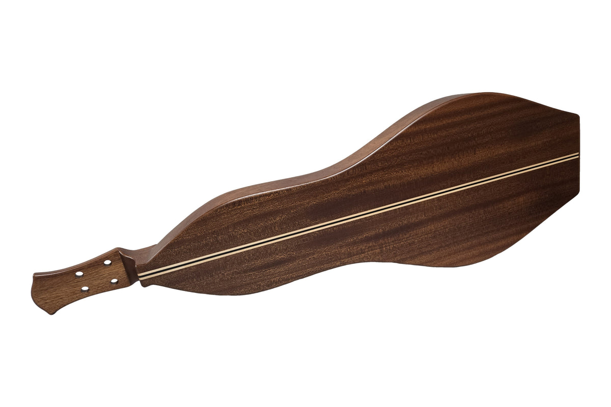 Folkcraft DulciVox Pro mountain dulcimer, mahogany body, spruce top, back view
