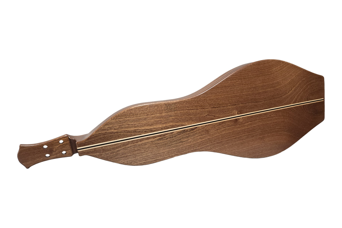 Folkcraft DulciVox Pro dulcimer, mahogany body, spruce top, back view