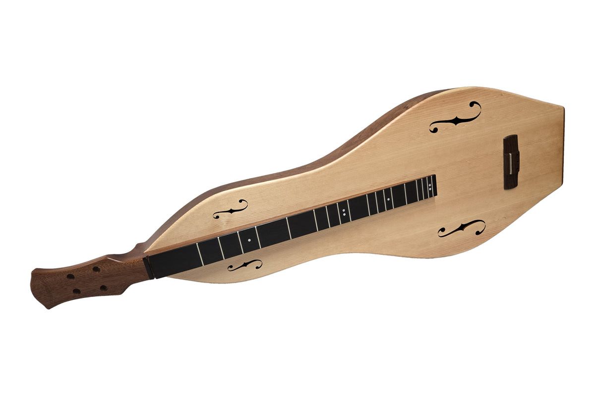 Folkcraft DulciVox Pro mountain dulcimer, mahogany body, spruce top, front view