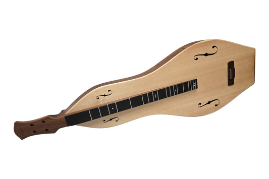 Folkcraft DulciVox Pro mountain dulcimer, mahogany body, spruce top, front view