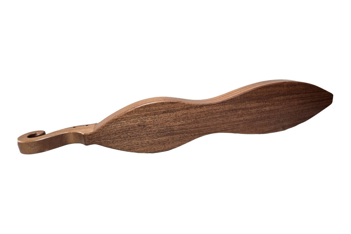 Folkcraft FSH Series mountain dulcimer, mahogany body, cedar top, back view