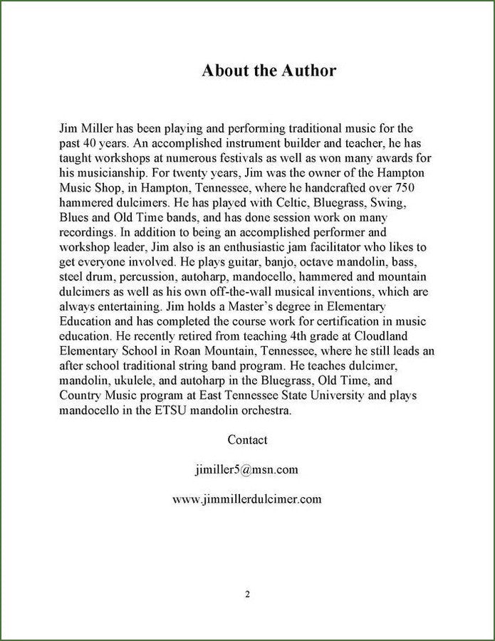 Jim Miller - Intro To Music Theory For The Traditional Musician, mountain dulcimer instruction book, photo 4