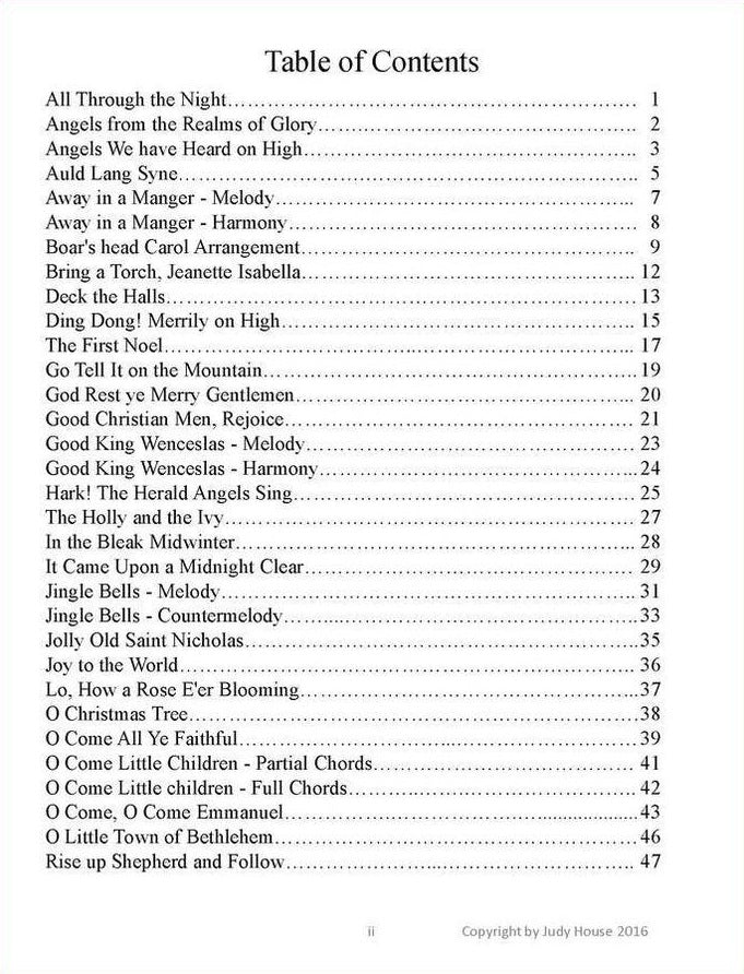 Christmas Songs For Mountain Dulcimer