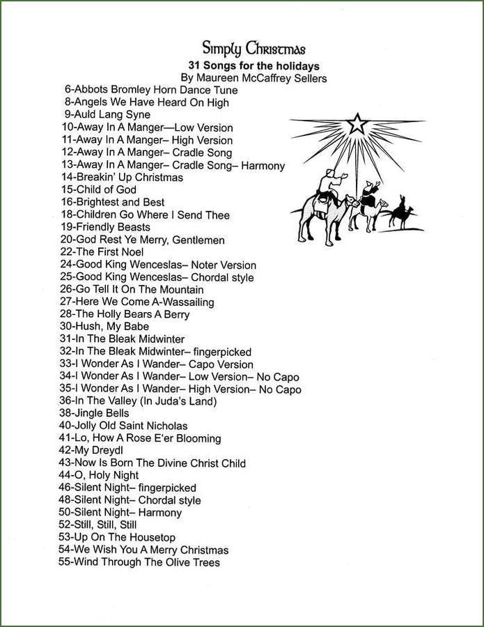Maureen Sellers - Simply Christmas, mountain dulcimer songbook, photo 2