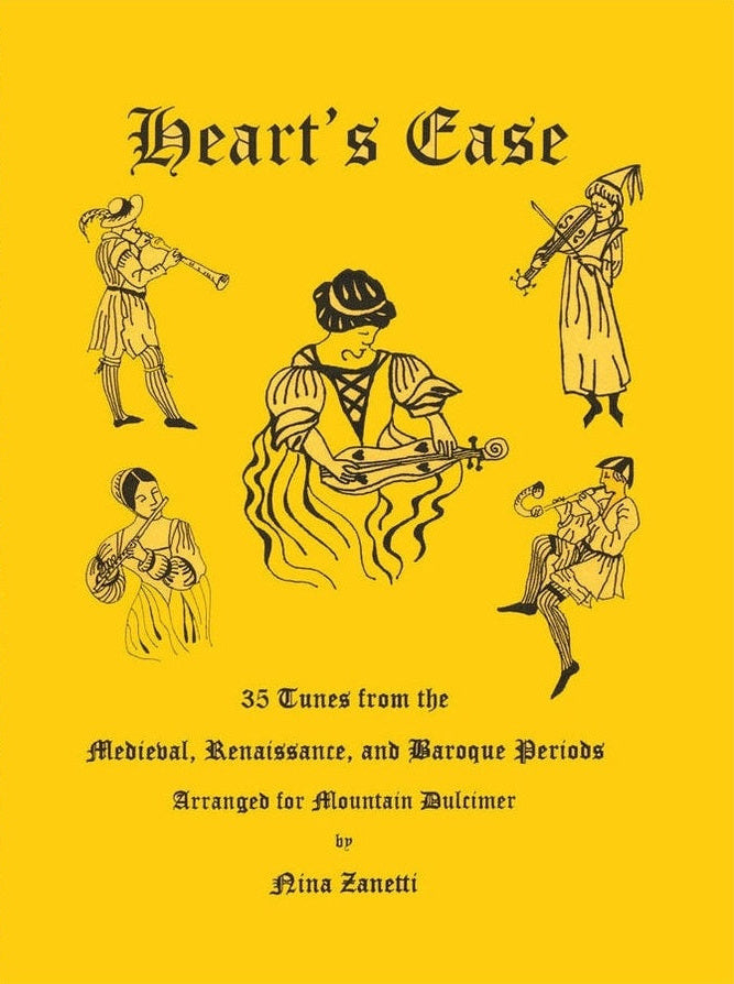 Cover of Nina Zanetti - Heart's Ease, mountain dulcimer songbook