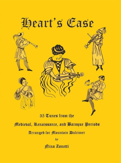 Cover of Nina Zanetti - Heart's Ease, mountain dulcimer songbook