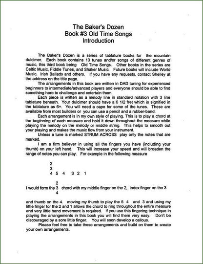 Shelley Stevens - The Baker's Dozen: 13 Songs And Tunes For Mountain Dulcimer - Volume 3 - Old Time Songs, photo 3