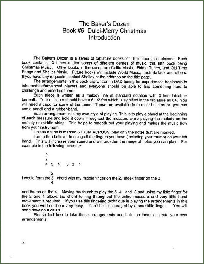 Shelley Stevens - The Baker's Dozen: 13 Songs And Tunes For Mountain Dulcimer - Volume 5 - Dulci-Merry Christmas 1, photo 3